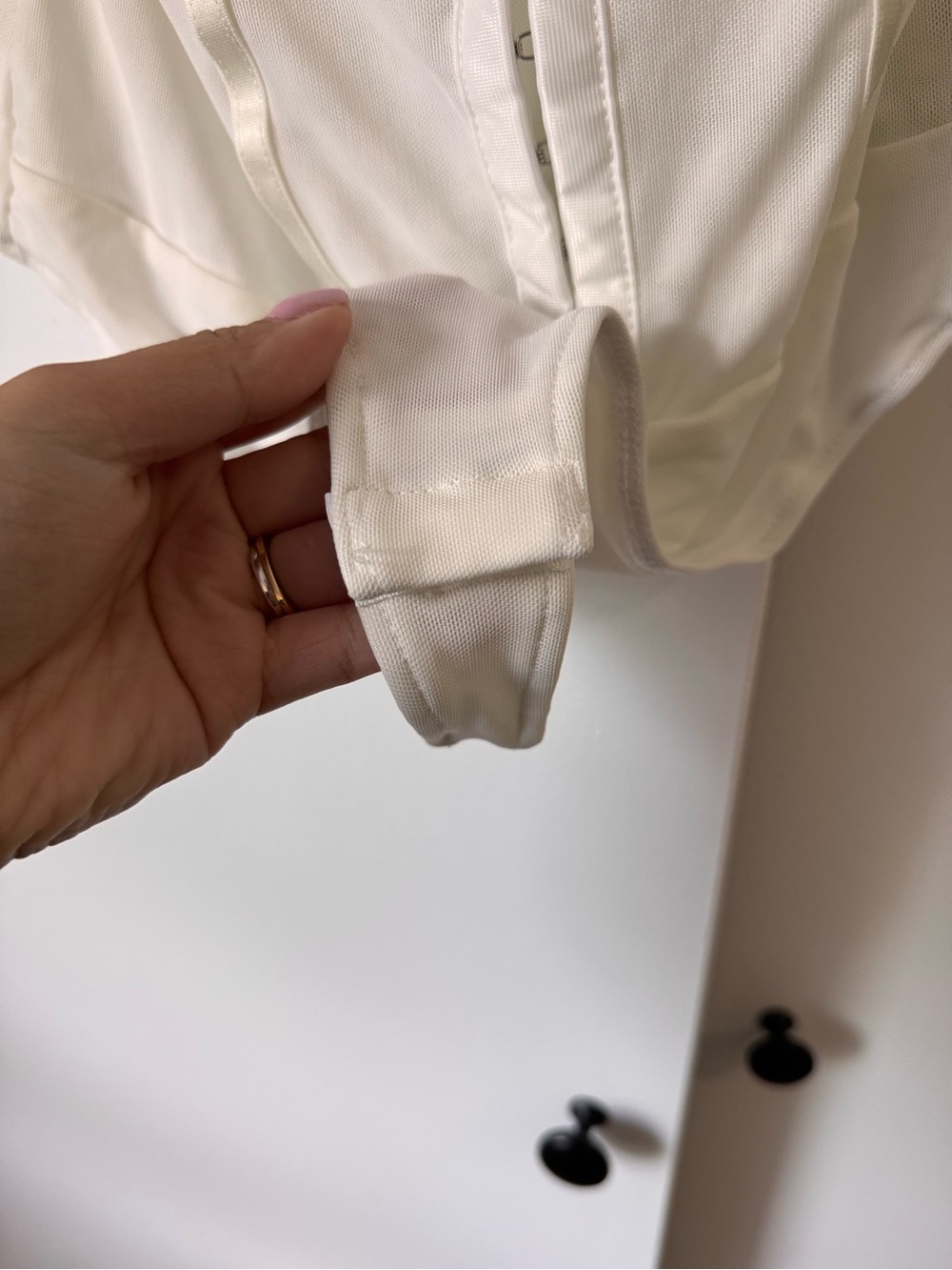 Free People White Satin Trim Bodysuit Cami - Picture 4 of 6